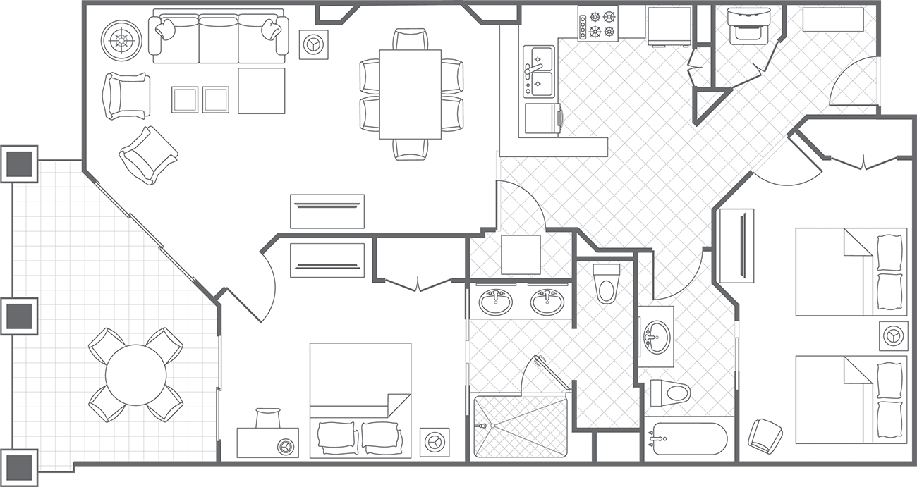 Two-Bedroom Ocean Front