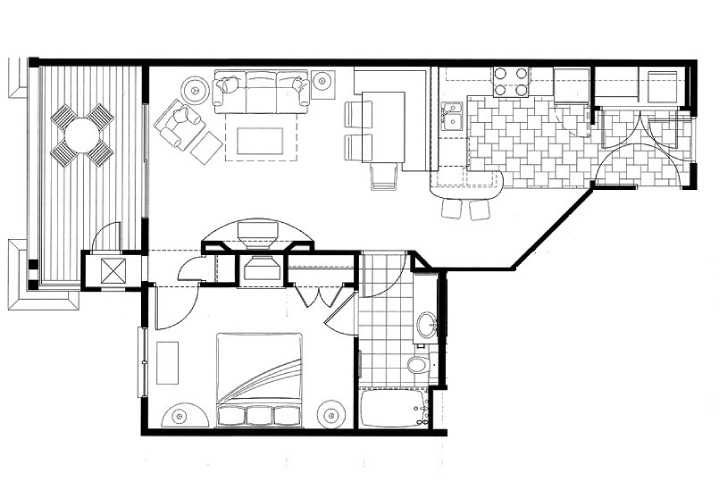 One-Bedroom Villa, Floorplan