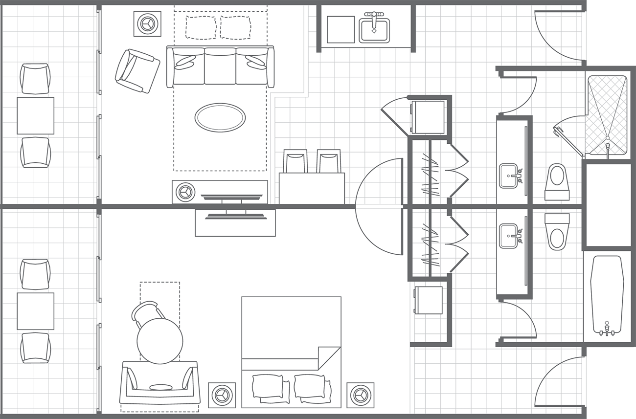 Typical 1 Bedroom, Floorplan
