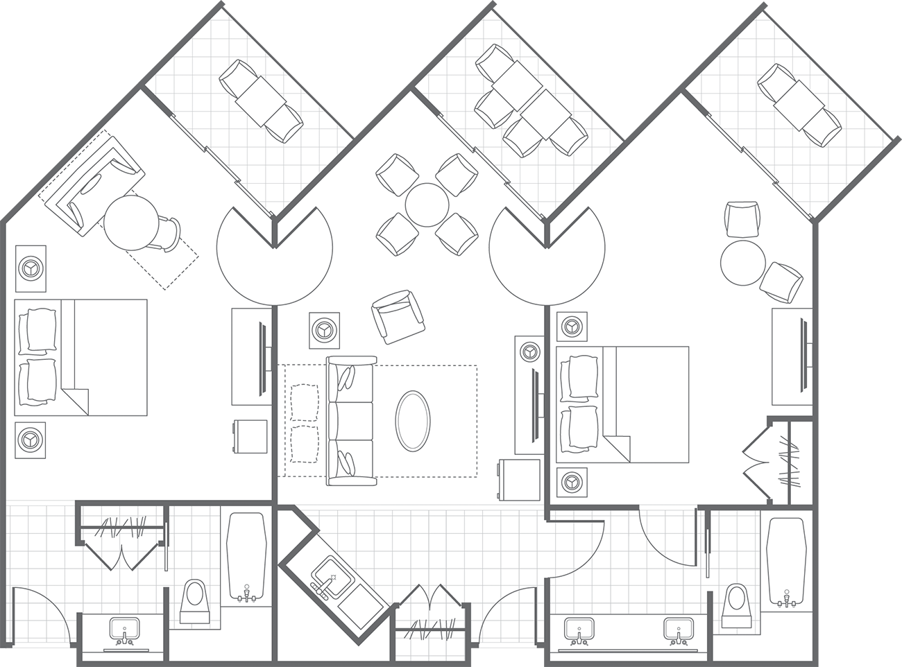 Typical 2 Bedroom, Floorplan