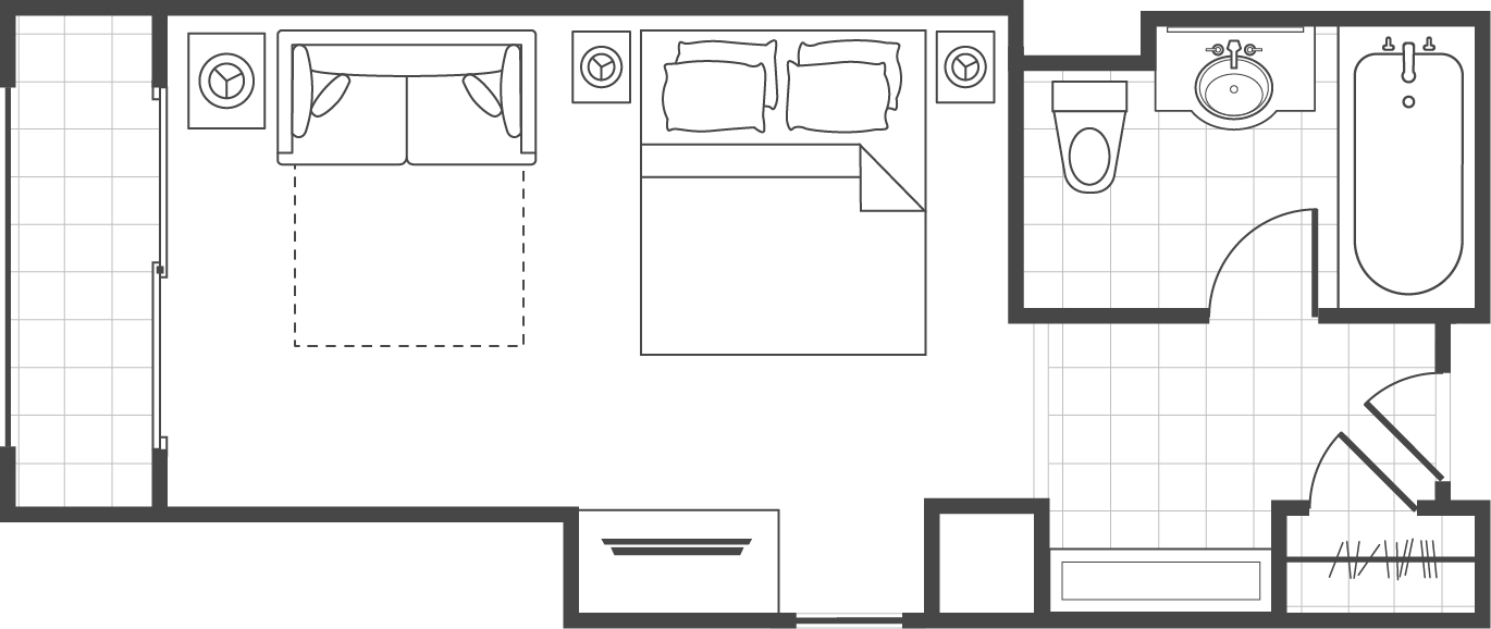Typical Studio, Floorplan