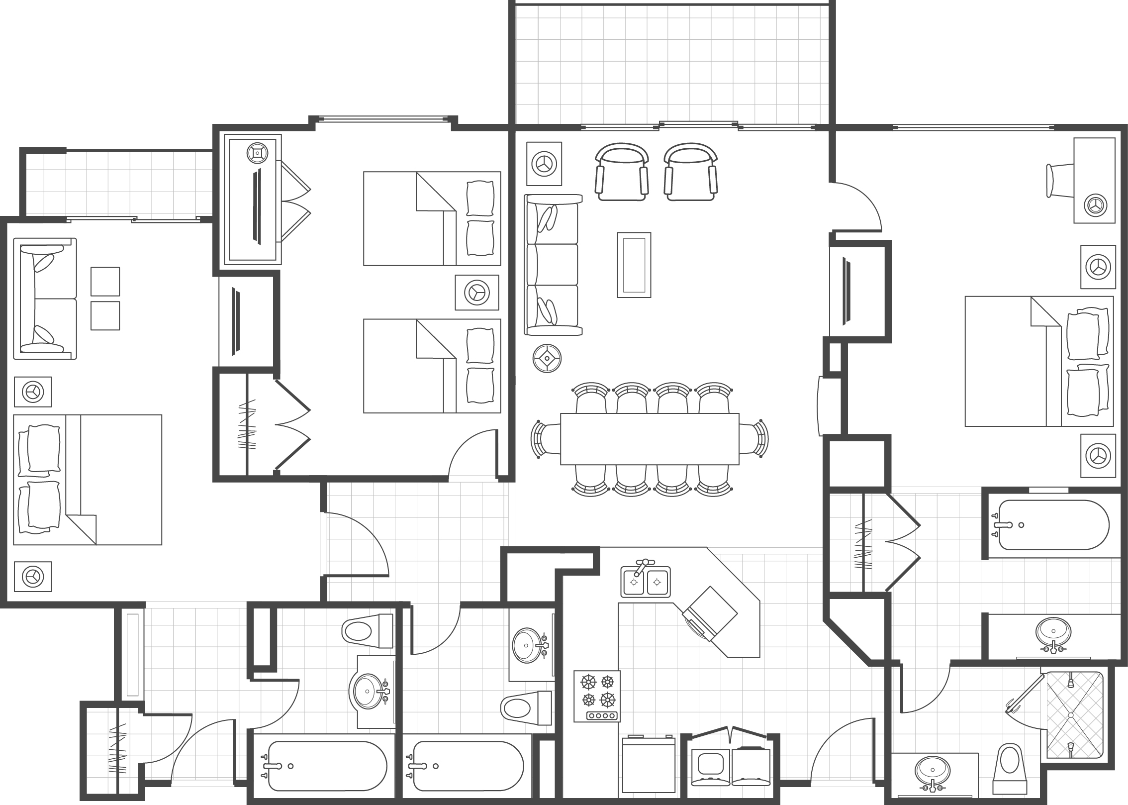 Three-Bedroom Villa, Floorplan