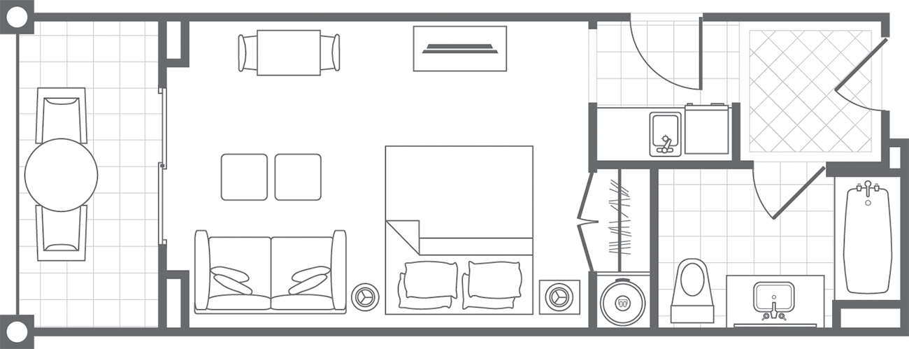 Studio, Guest of a 2 BR