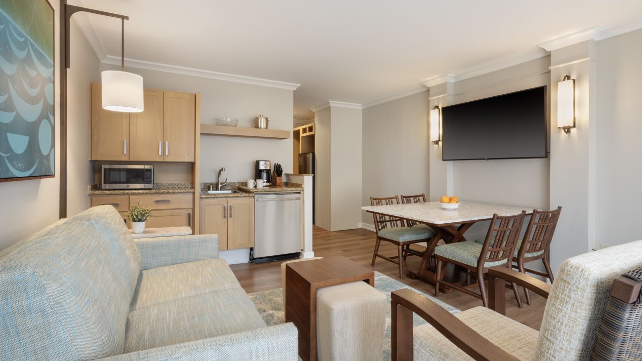 Living Room and Dining Room (1-Bedroom)
