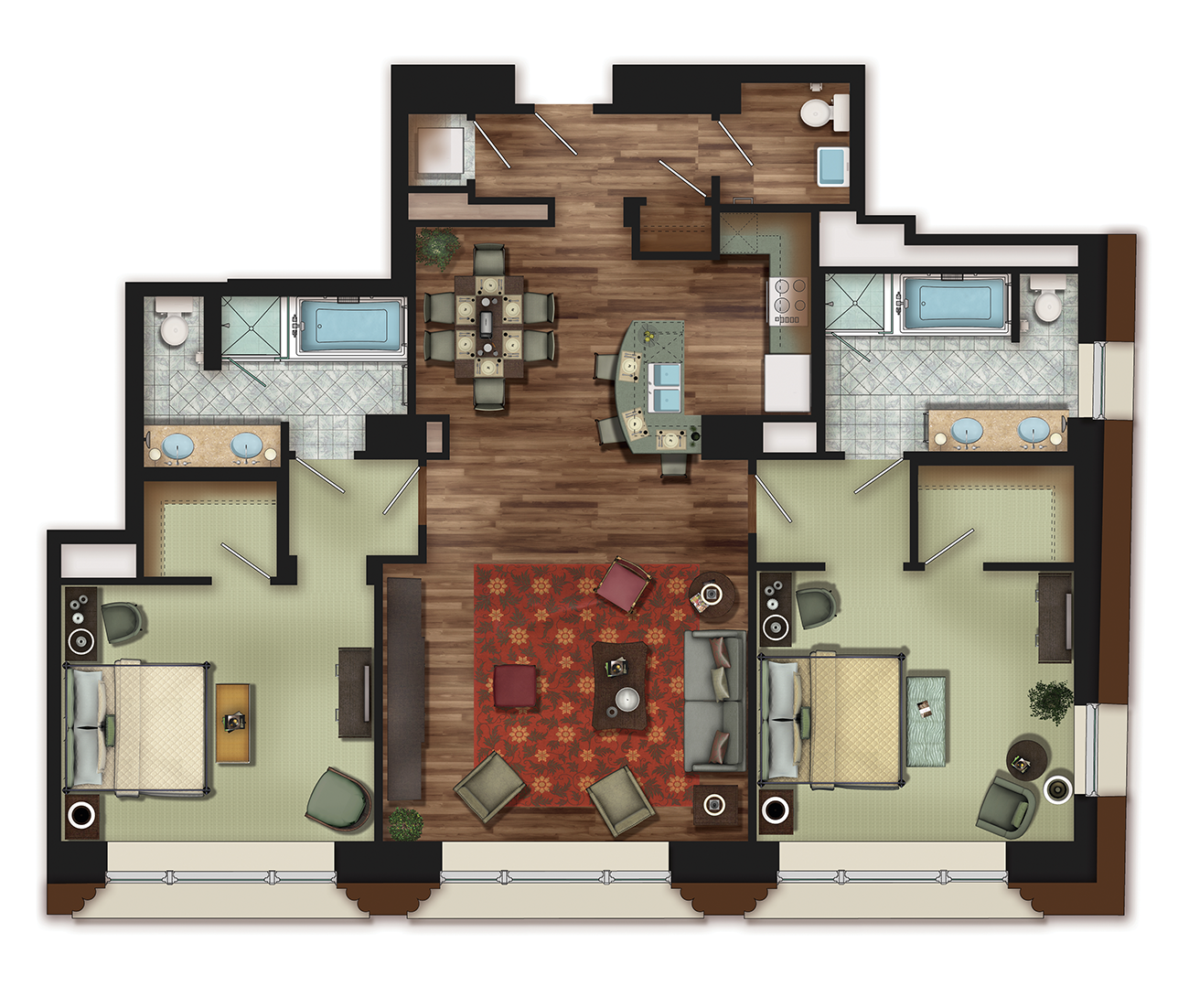 Typical Two-Bedroom Residence
