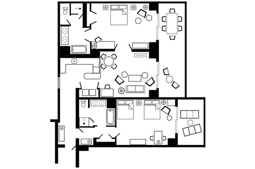 Typical Two-Bedroom Suite