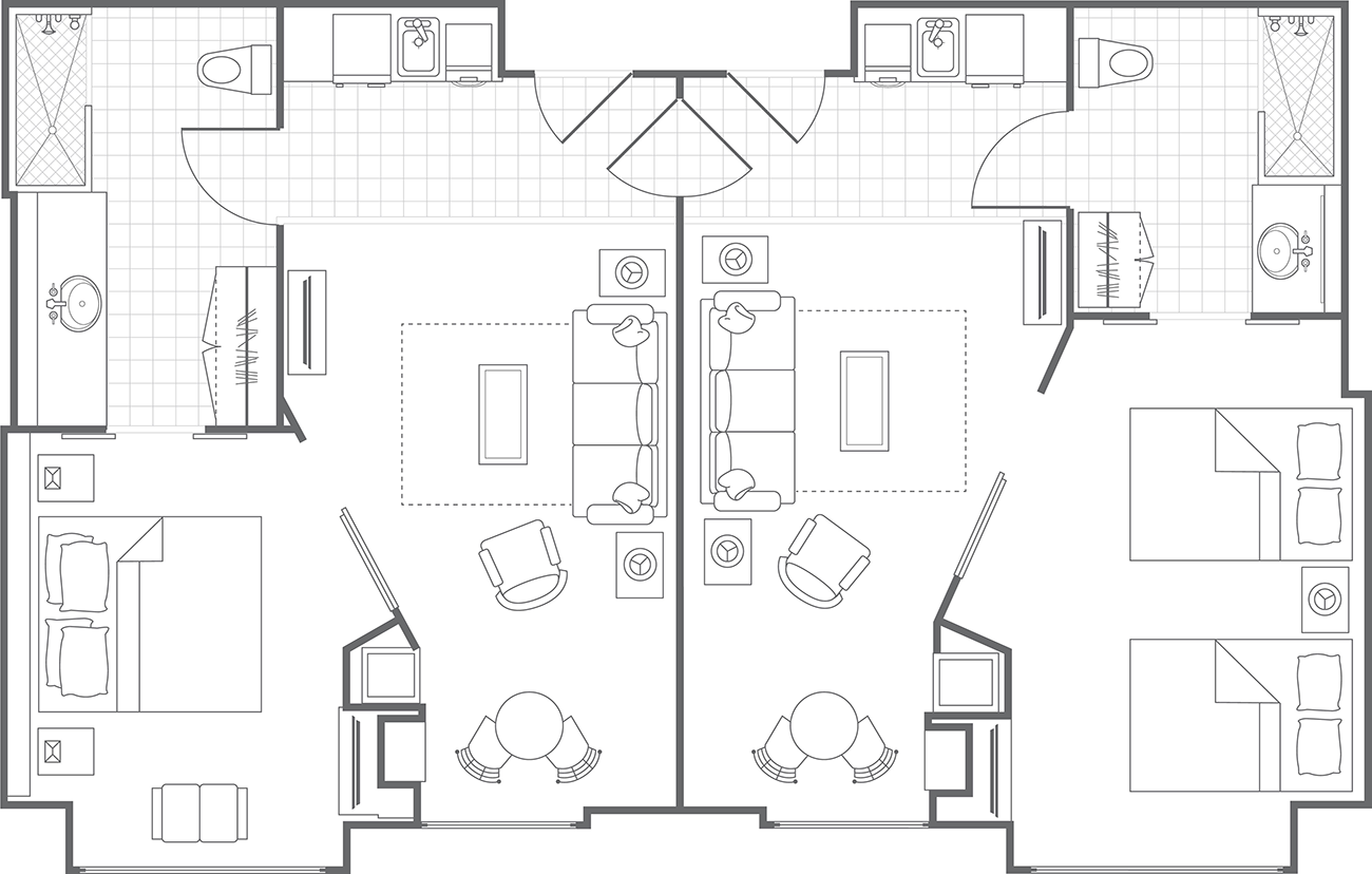SD ZZAA 2 Bedroom Hotel Suite