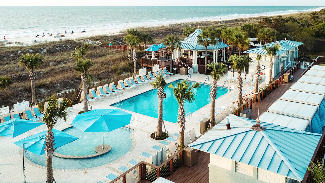 Sea and Surf Club Pool - Aerial View