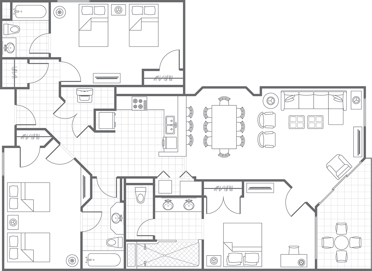 Three-Bedroom