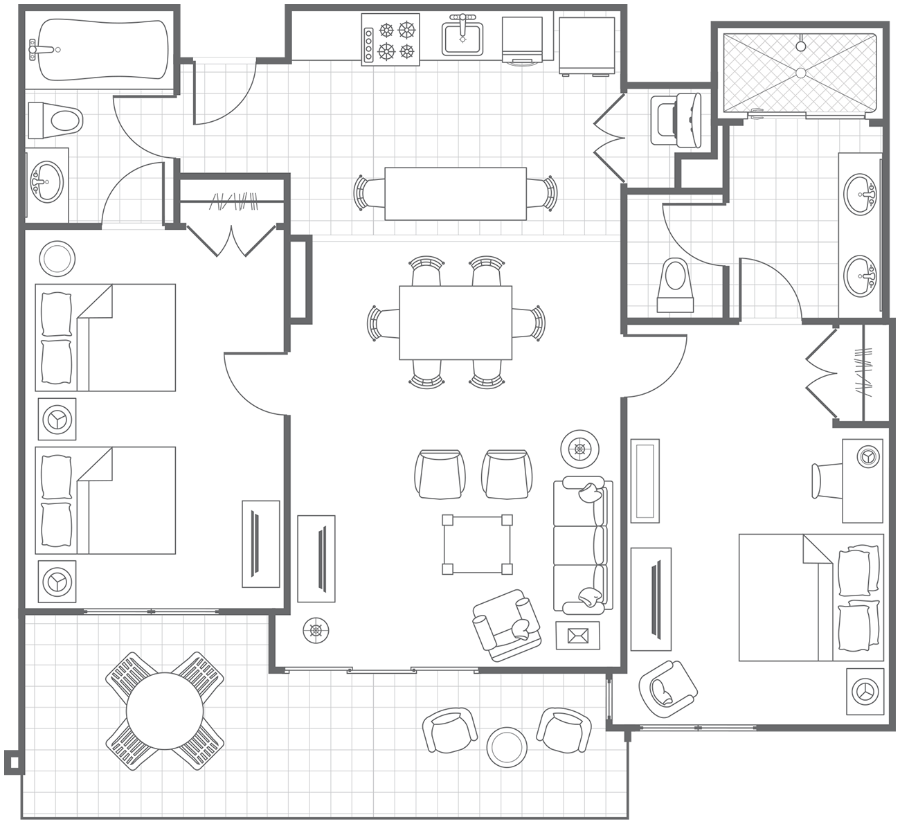 Two-Bedroom Ocean View