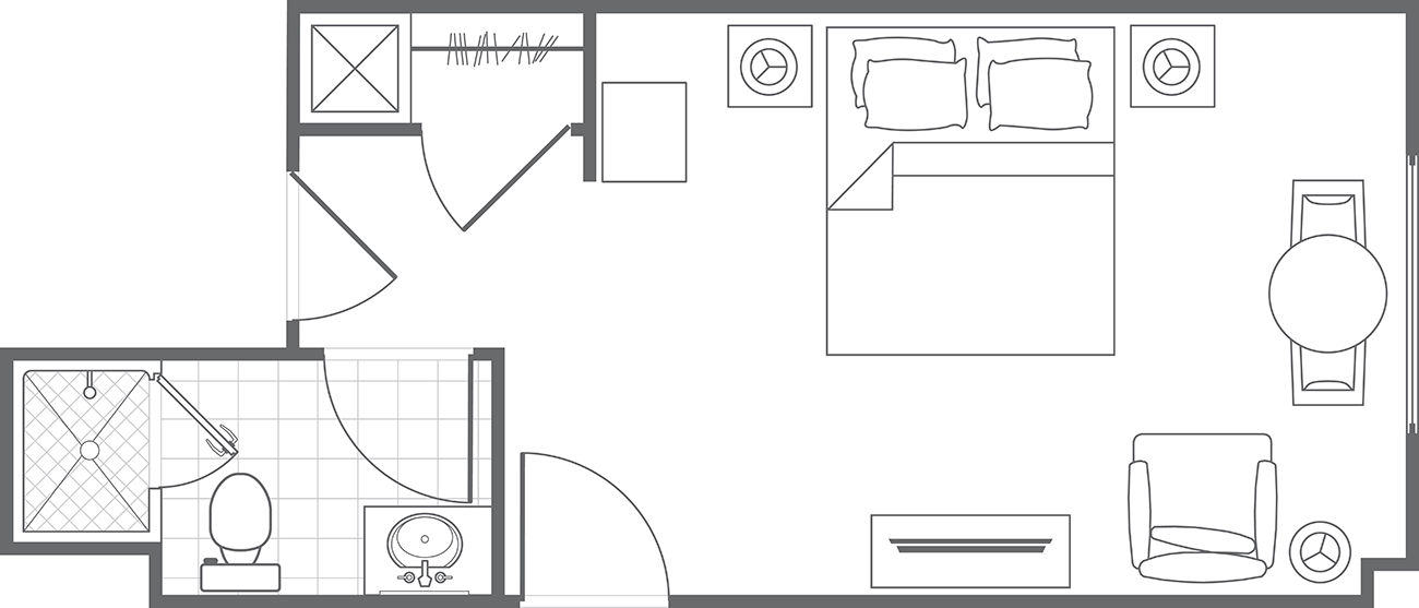 Typical Guestroom, Floorplan