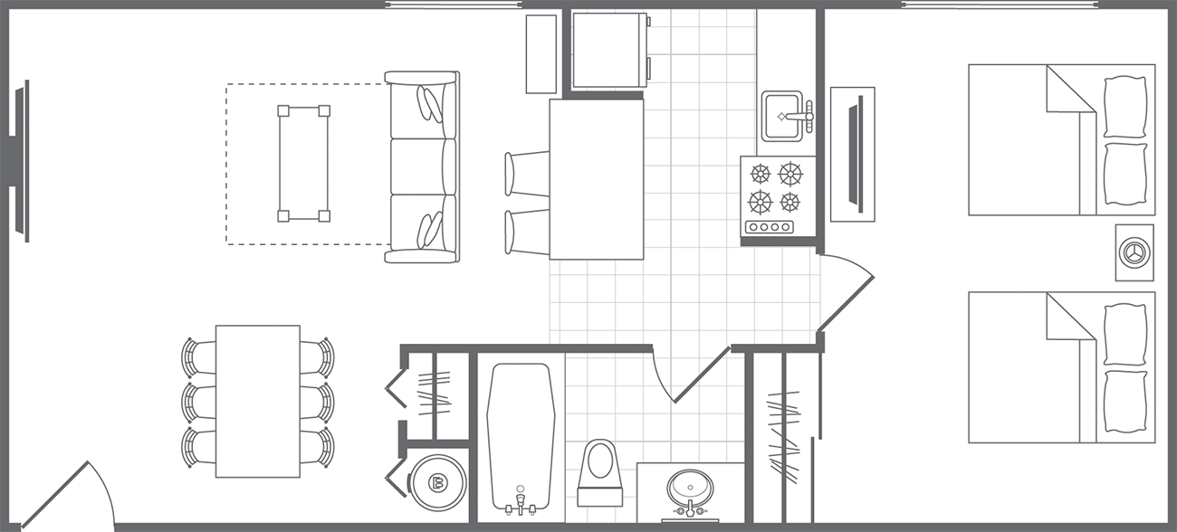 Birch 1-Bedroom, 1 Bathroom