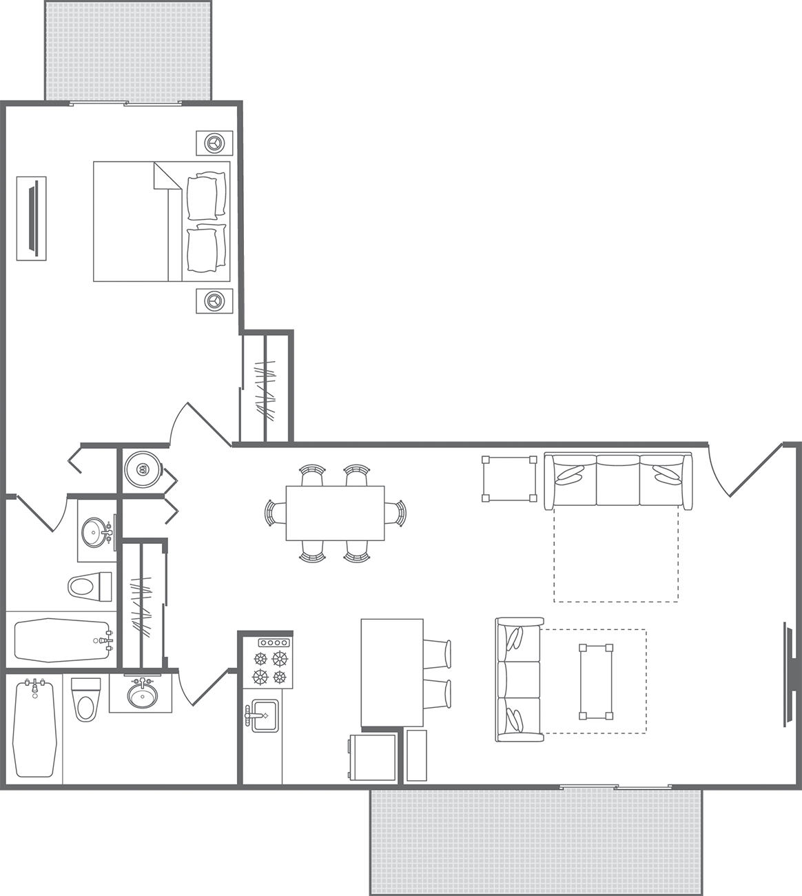 Birch 1-Bedroom, 2 Bathroom
