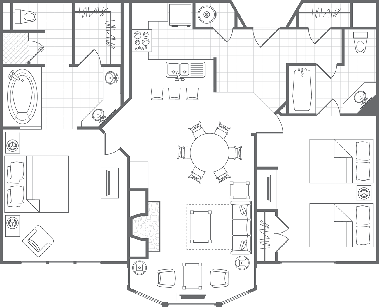 Evergreen 2-Bedroom, 2-Bathroom