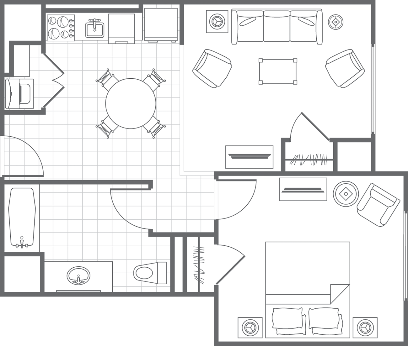One-Bedroom Lock-Off