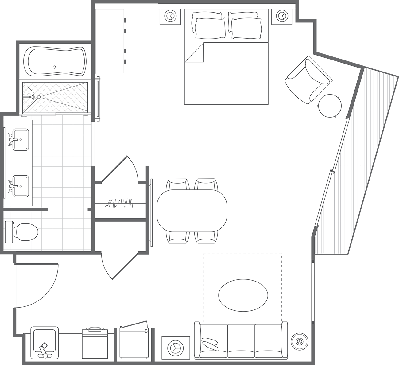 Studio floorplan