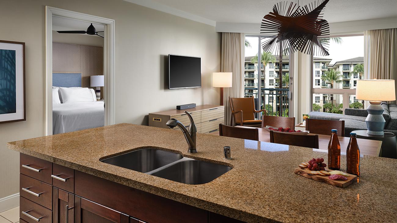 Kitchen, Dining and Living Area, Island View