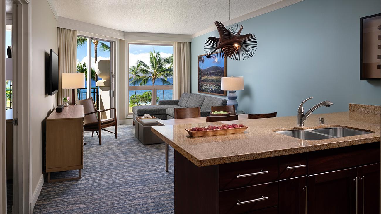 Kitchen, Dining, and Living Area, Ocean Front