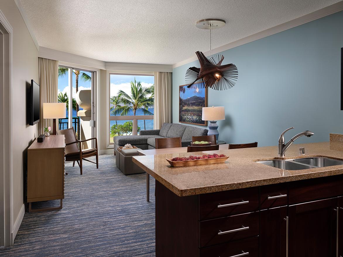 Kitchen, Dining, and Living Area, Ocean Front