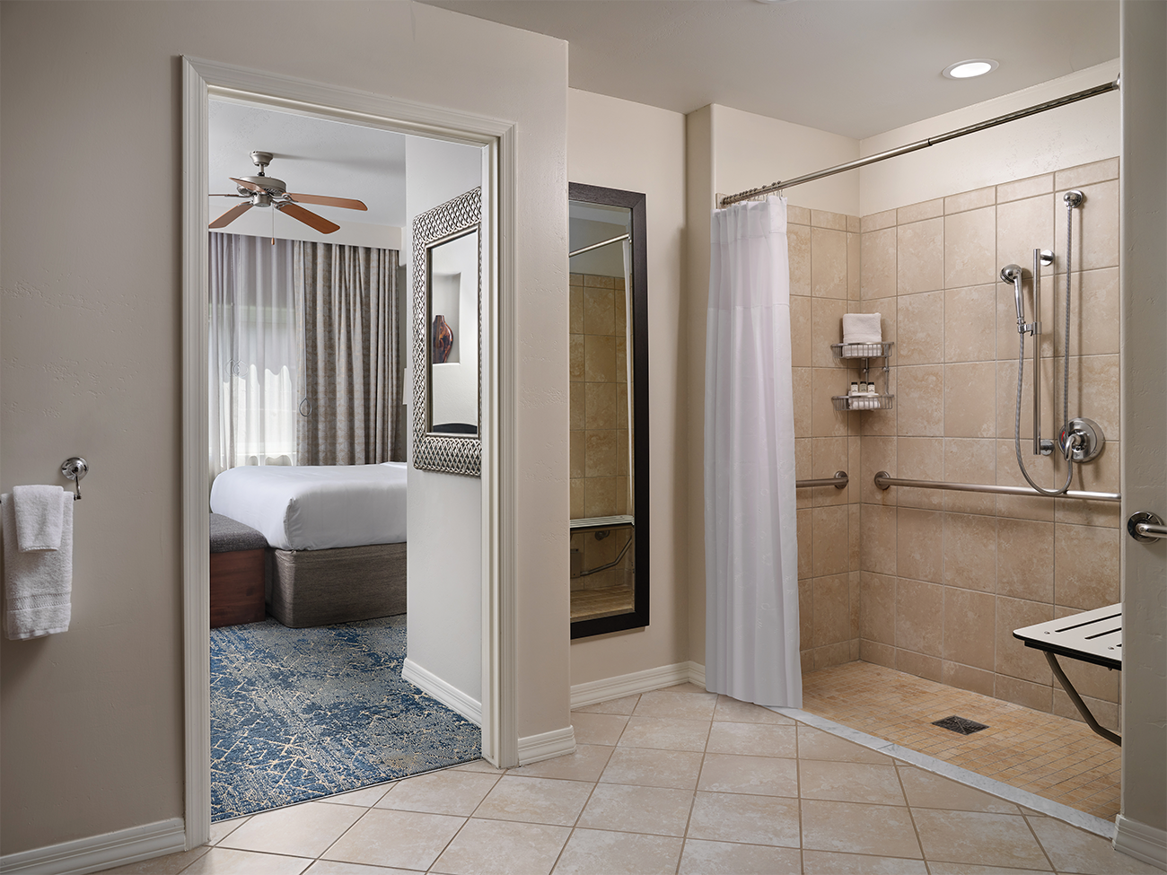 ADA Bathroom with Roll-In Shower