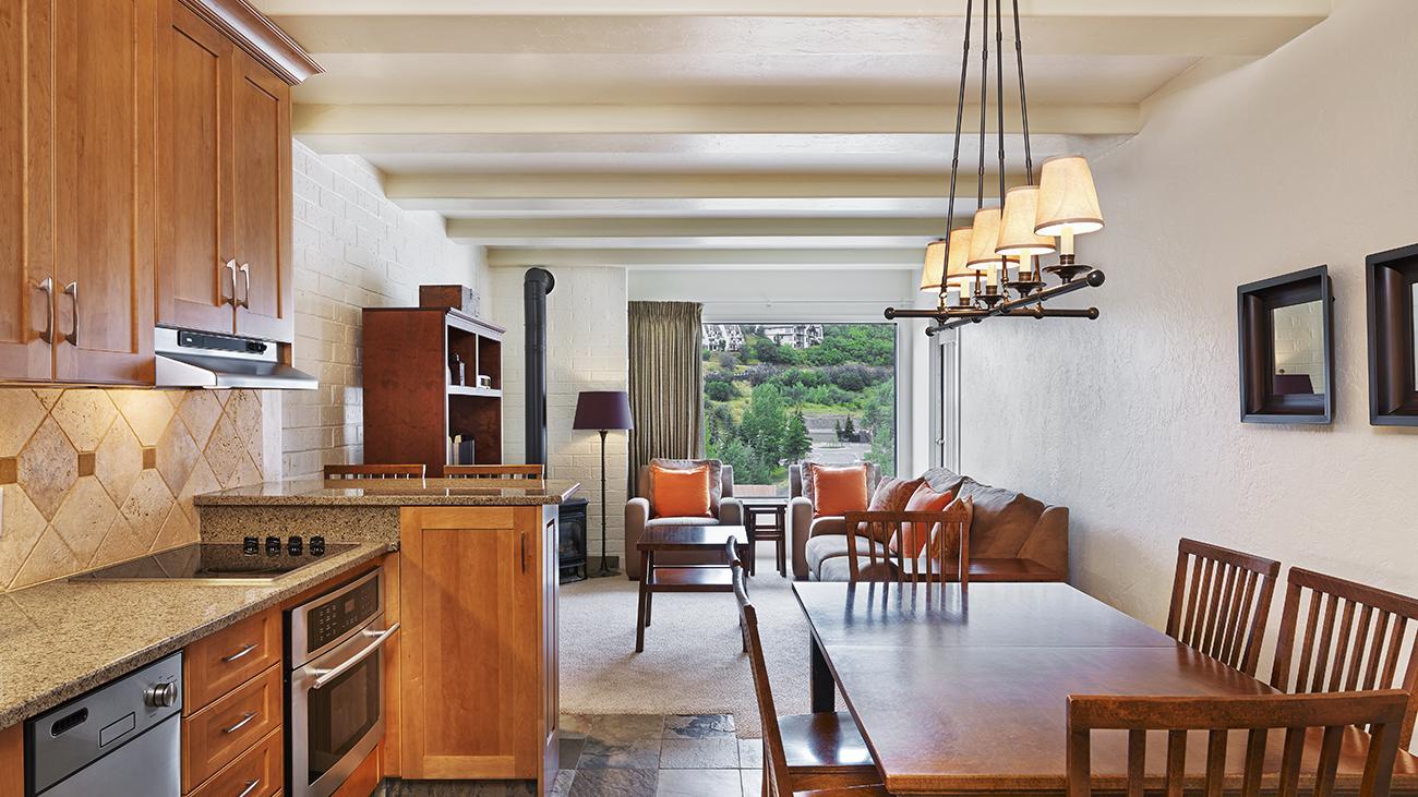 Dining, Kitchen, and Living Area