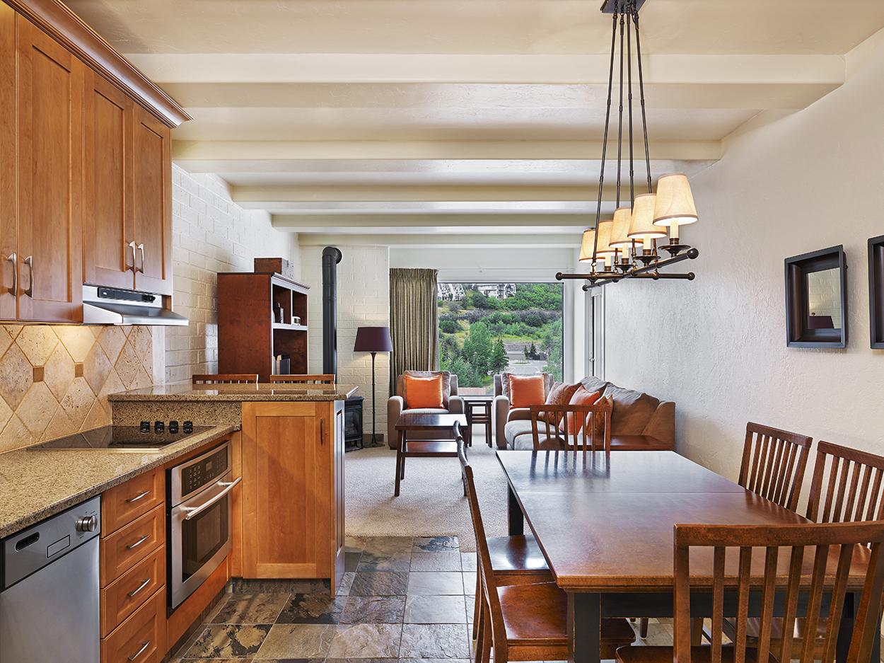 Dining, Kitchen, and Living Area