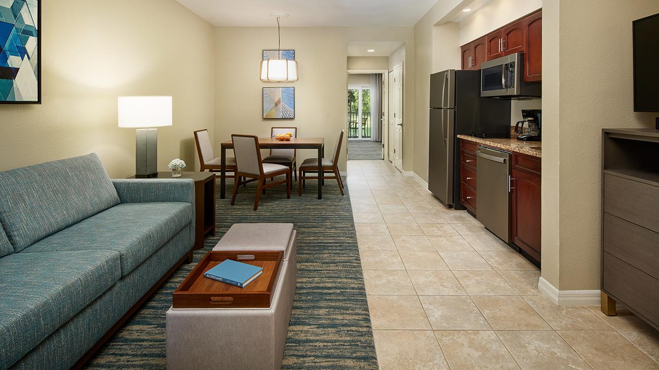 Living, Dining, and Kitchenette