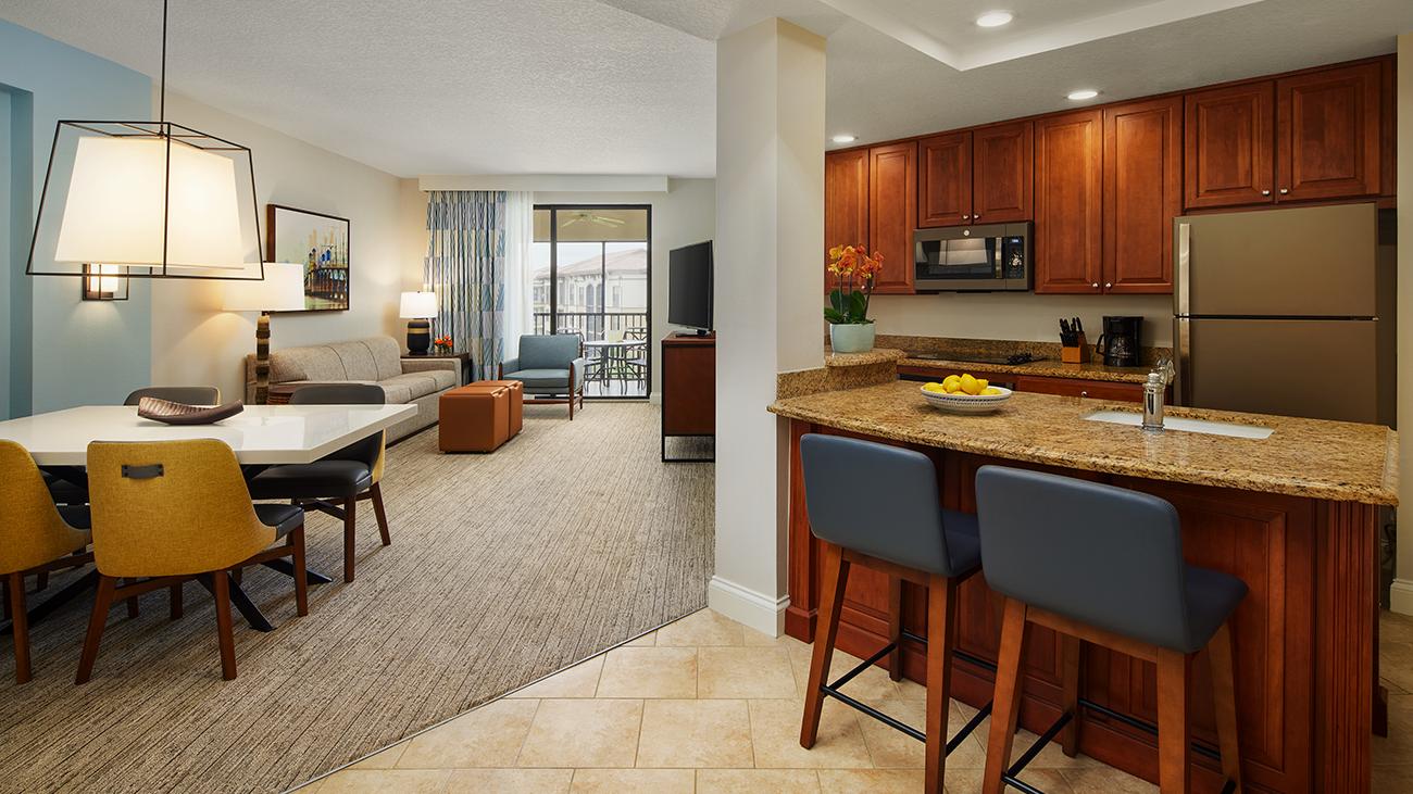 Kitchen, Dining and Living Area