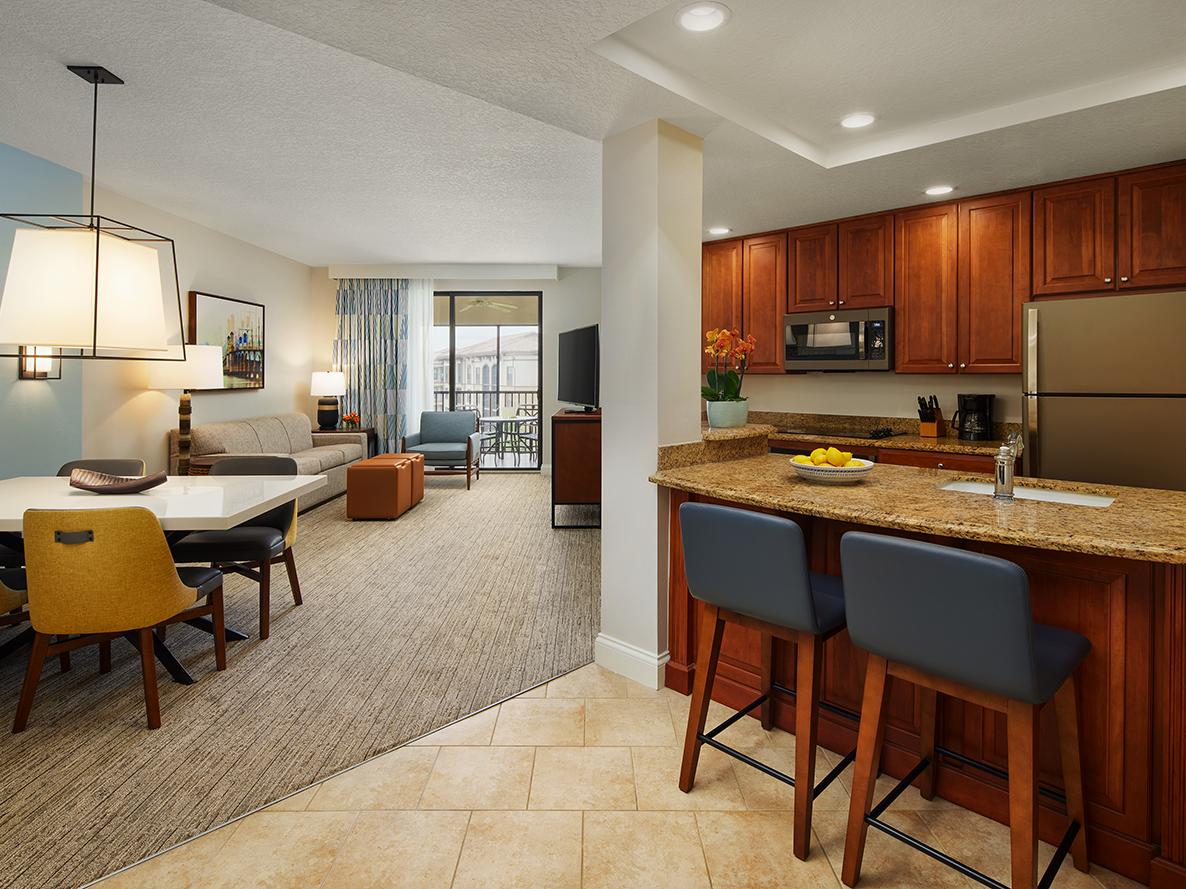 Kitchen, Dining and Living Area