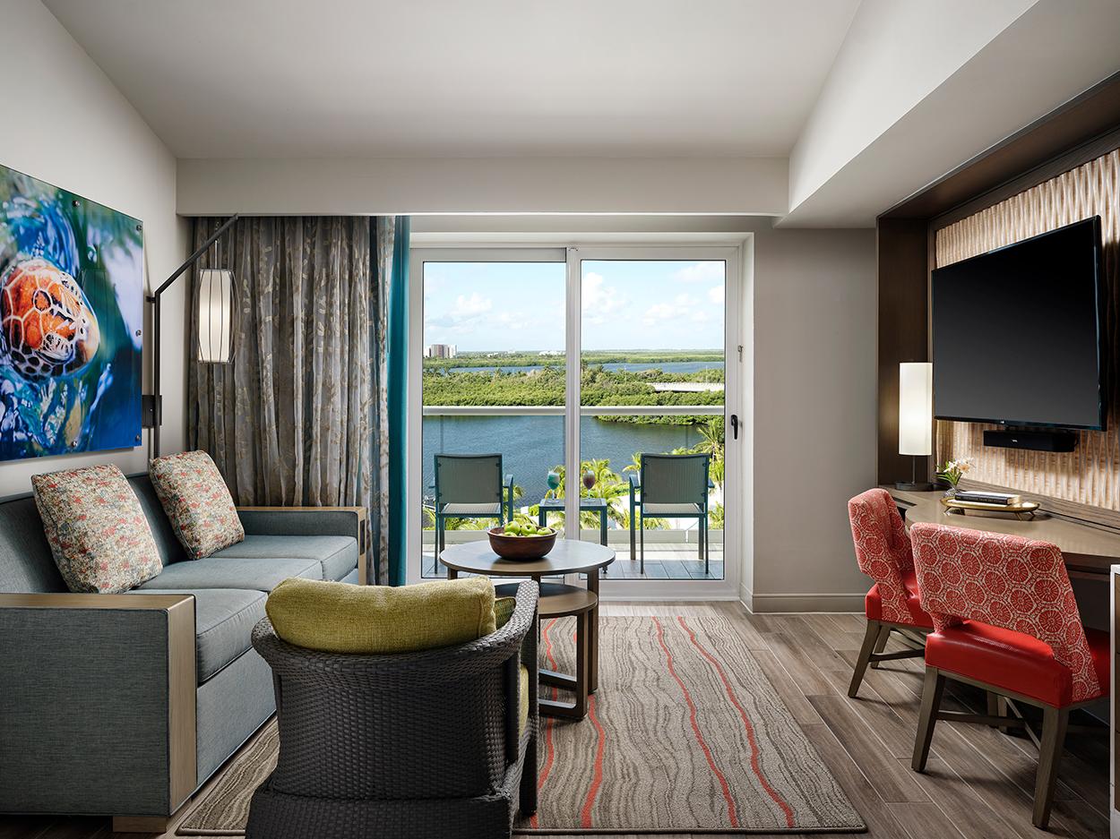 Studio Living Area, Lagoon View