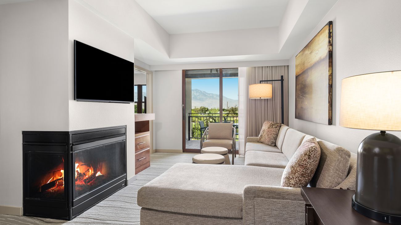 Living Area with Fireplace