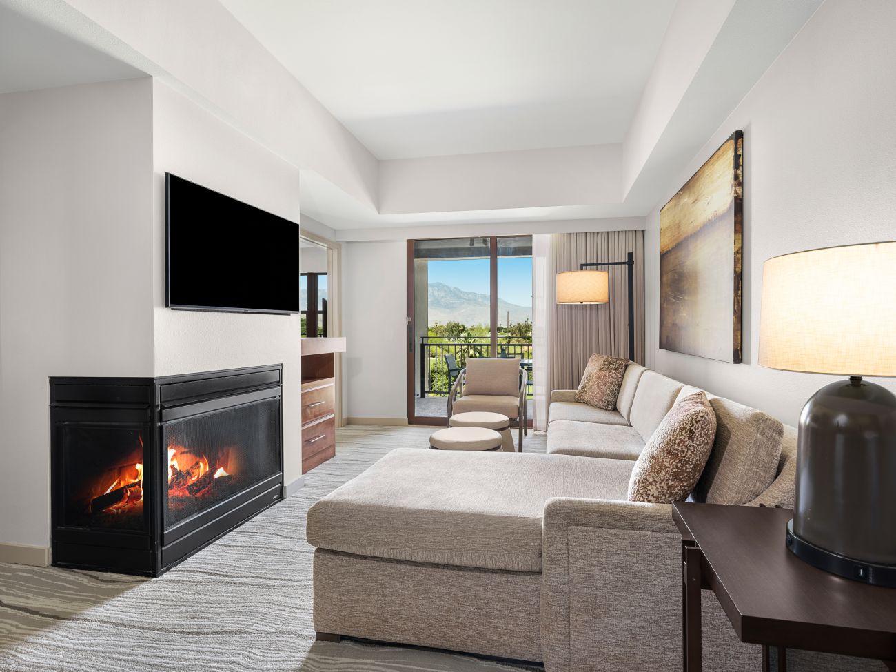 Living Area with Fireplace