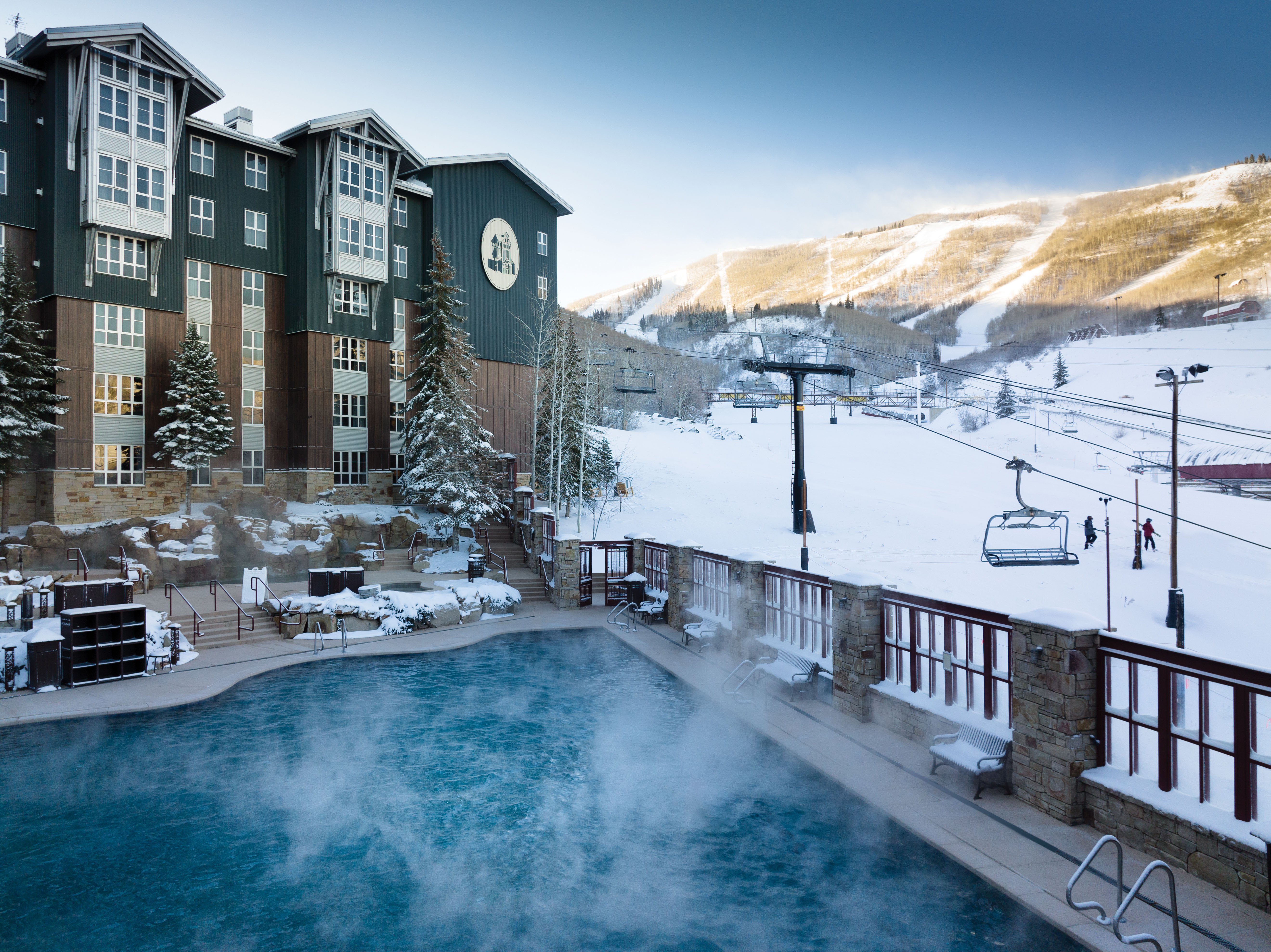 Slopeside pool at Marriott’s MountainSide in Park City, Utah