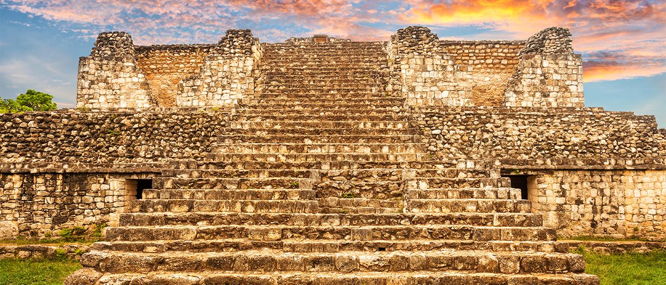 The steps of a Mayan pyramid in Mexico, a Westin Vacation Club timeshare destination
