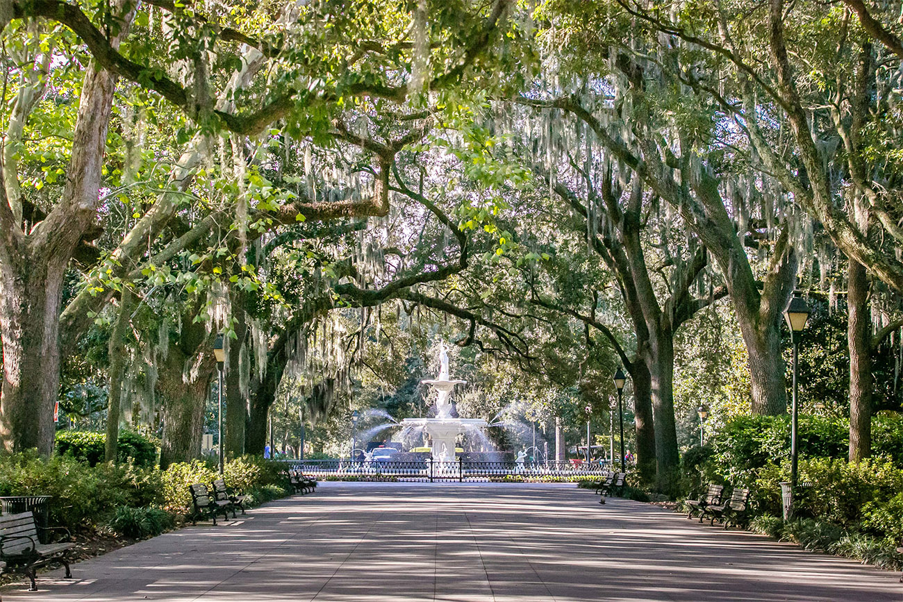 Savannah Green Forsyth Park Fountain, Courtesy of Visit Savannah